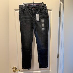 NWT TOMMY HILFIGER WAVEY SKINNY ANKLE BLACK JEANS- SIZE 8